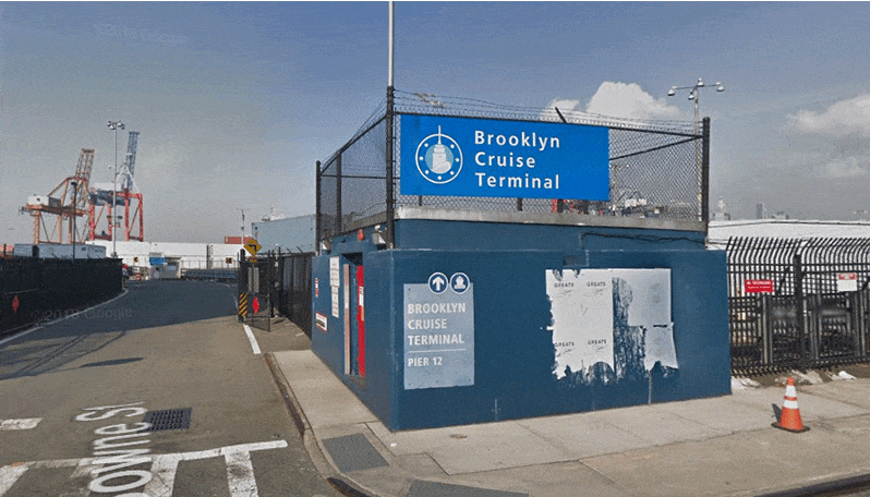 Brooklyn cruise terminal sign