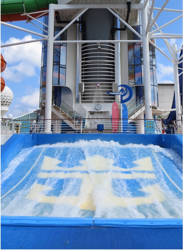 Flowrider standing wave on Royal Caribbean