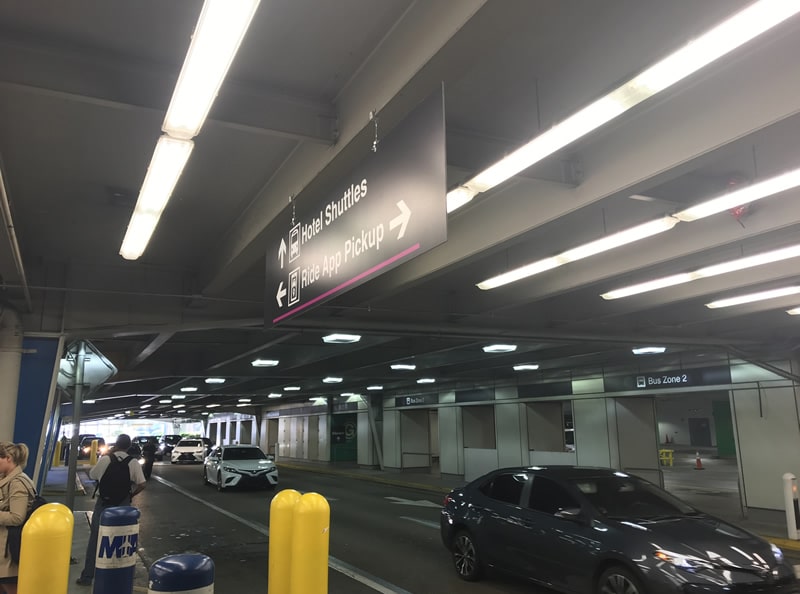 Miami airport rideshare pickup area