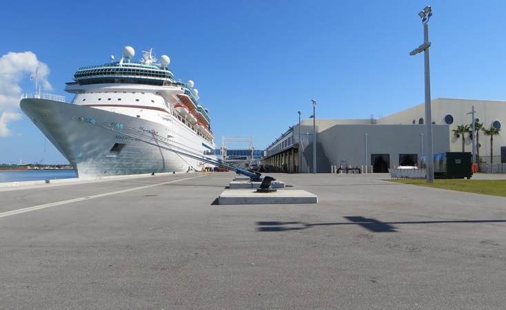 Cruise ship docked at Port Canaveral