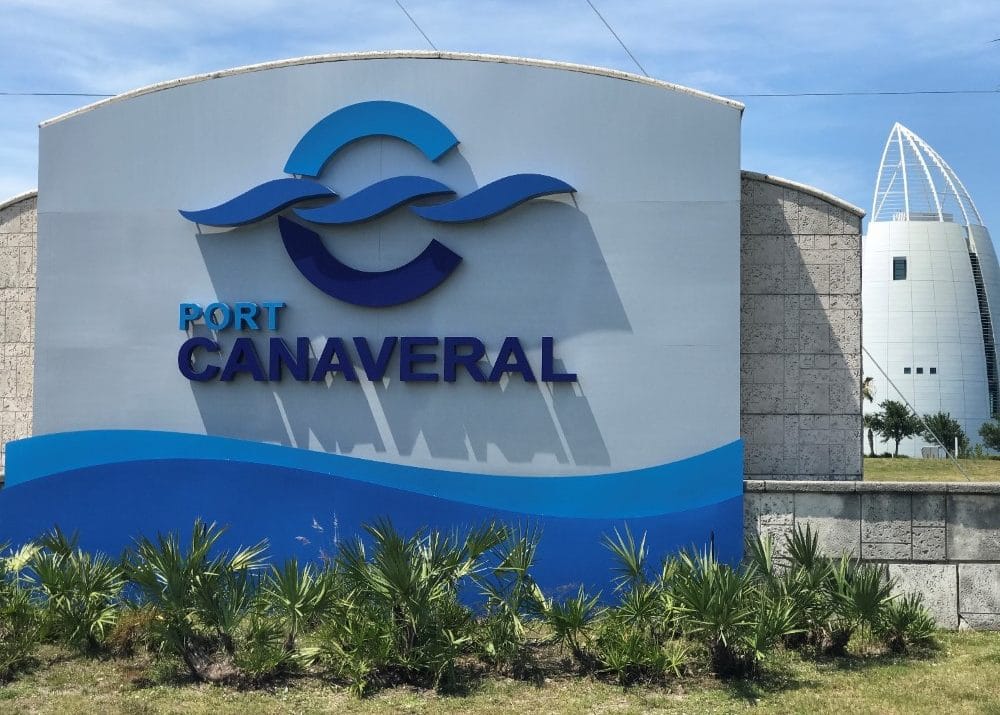 Port Canaveral sign in Florida