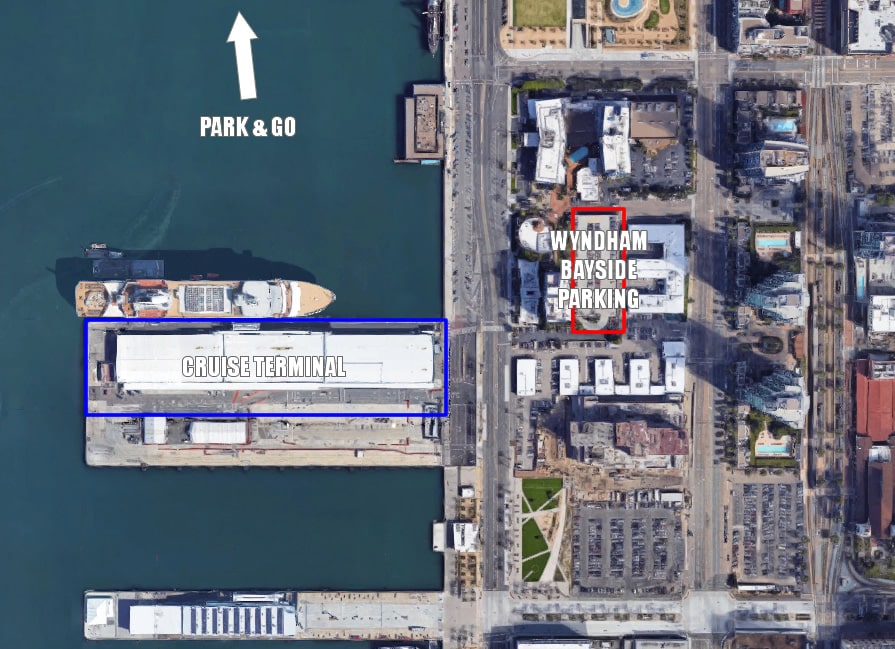 San Diego Cruise Parking Map