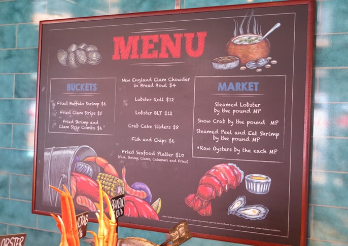 Seafood Shack menu